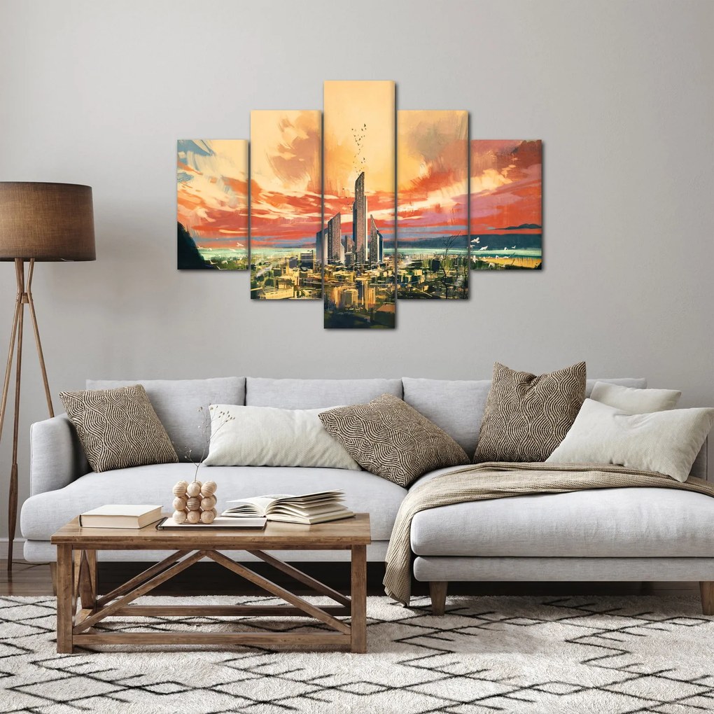 Kép - Festett város (150x105 cm)