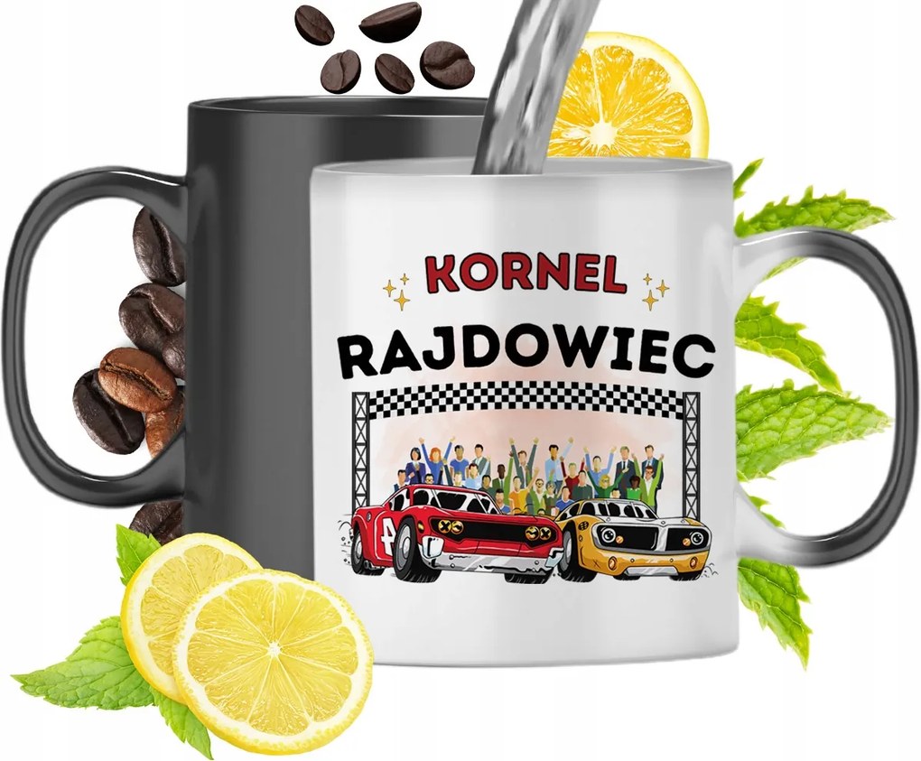 Mágikus bögre Kornélnak Fekete matt nyomott mintával 330ml