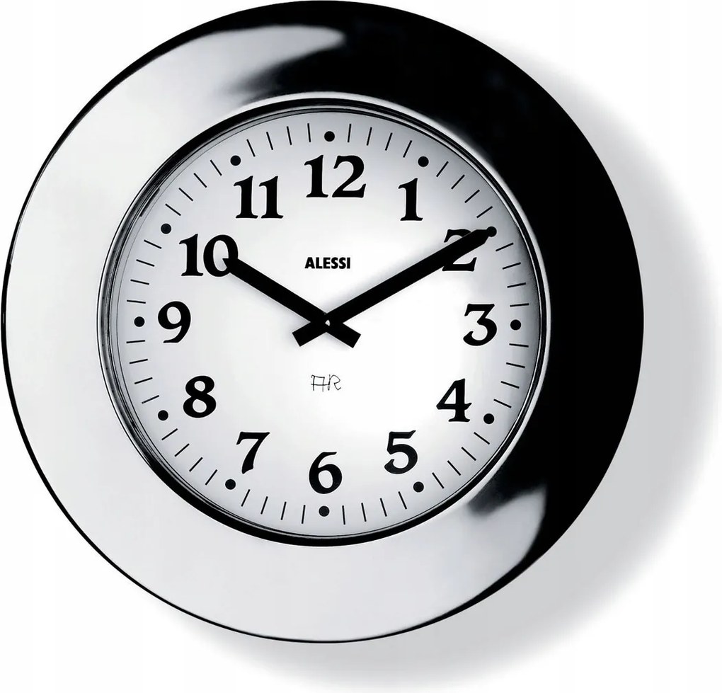 Alessi Momento Acél Falióra 40 cm Ezüst fényes