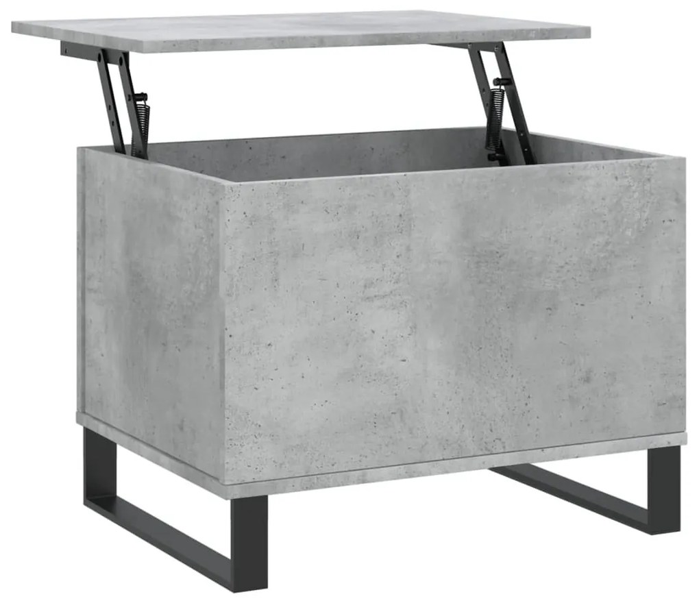 Betonszürke szerelt fa dohányzóasztal 60 x 44,5 x 45 cm