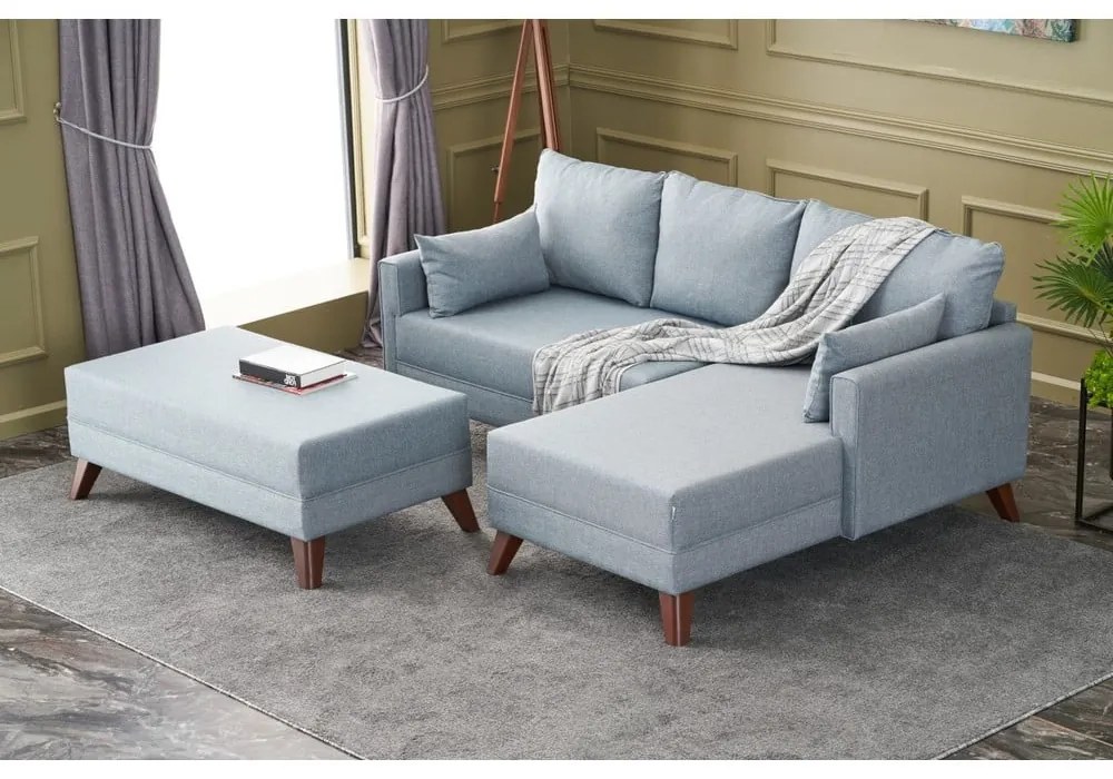 Világoskék sarokkanapé (jobb oldali) Bella – Balcab Home