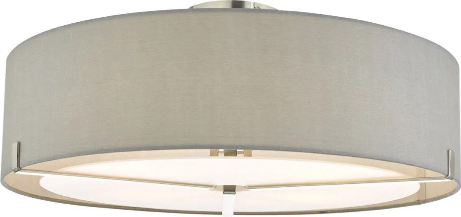 DAR LIGHTING SAN5339 SANTINO Ernyős Mennyezeti Lámpa Szatén Króm E27 IP20