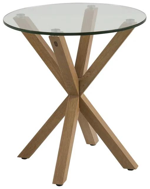 Modern oldalsó asztal Ajamu - tölgyfa utánzat