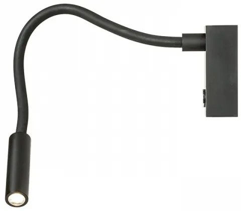 RED - Design Rendl - R10541 - AIM LED/3W/230V flexibilis fekete lámpa