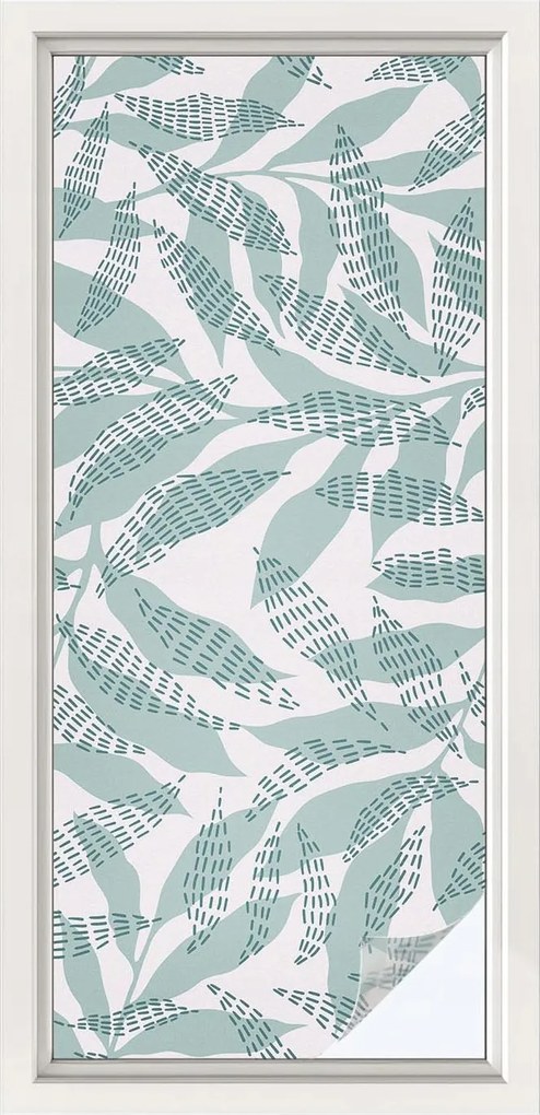 Ablakfólia Szélvédő Adatvédelem Zöld levelek 50x116 cm