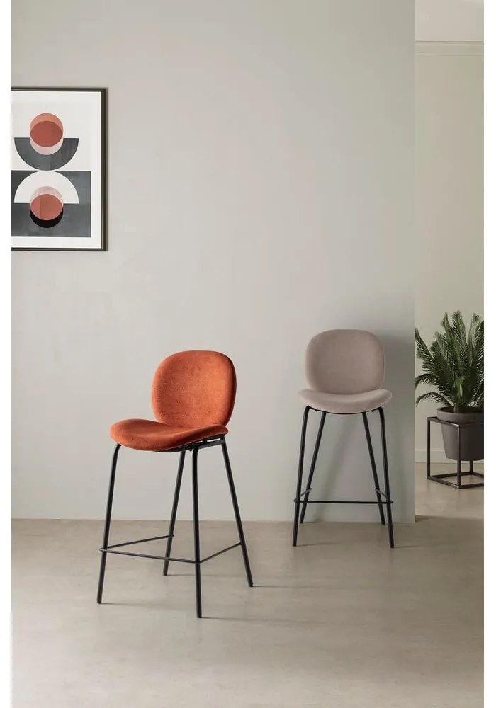Téglavörös bárszék szett 2 db-os (ülésmagasság 65 cm) Cori – Marckeric