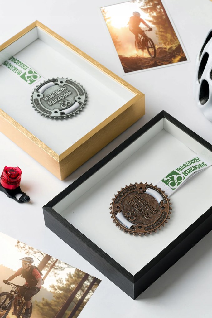 Képkeret 21x29,7 A4 alumínium doboz 3D mély fekete kézműves