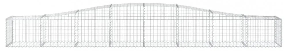 8 db íves horganyzott vas gabion kosár 400x50x40/60 cm
