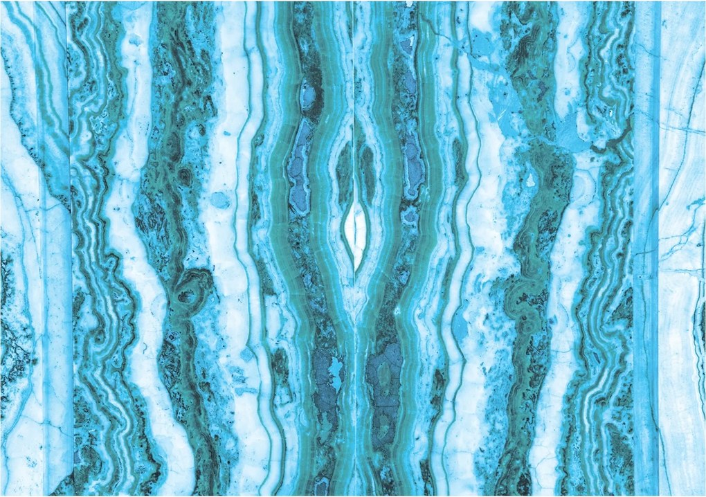 Tapéta Márvány Ónix Kék Hullám Absztrakt Szürke Hullámok Perspektíva 350x250