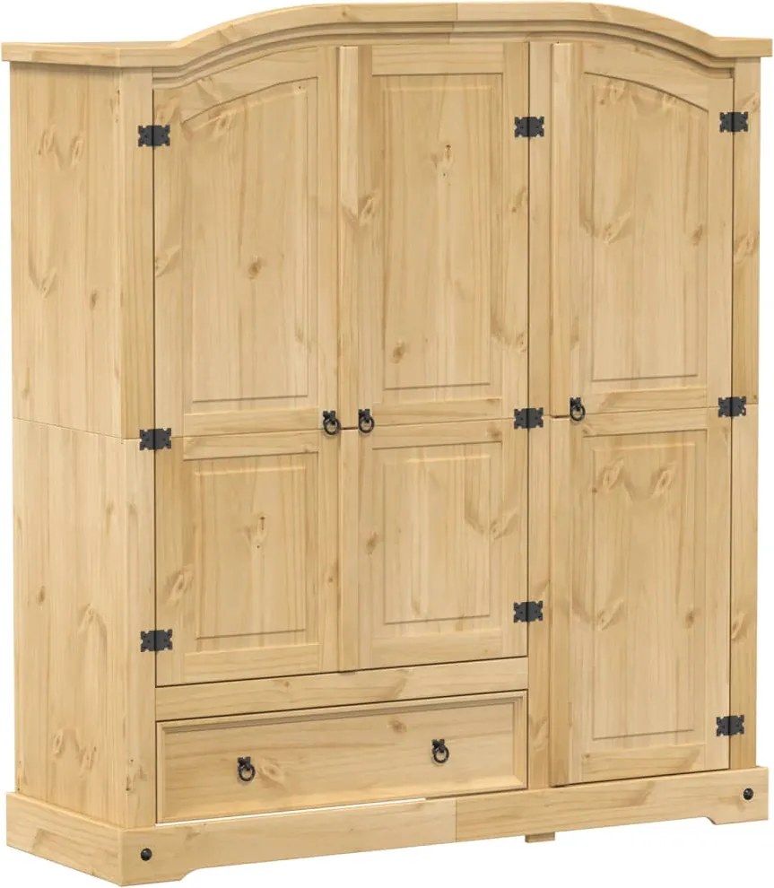 vidaXL Corona tömör fenyőfa ruhásszekrény 151,5 x 52 x 170 cm
