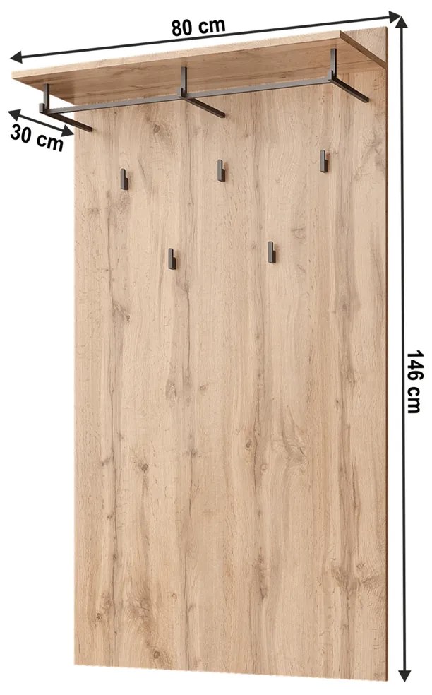 MORATIZ 80 akasztós panel, wotan tölgy