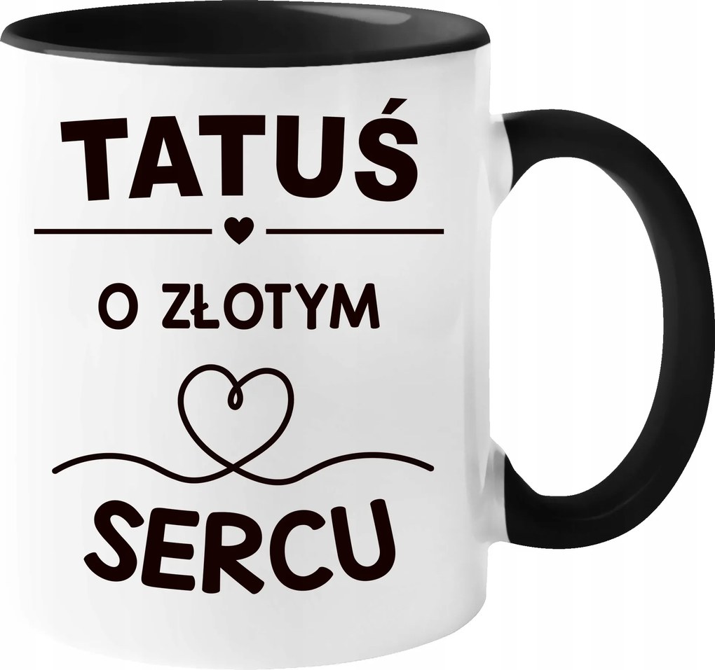 Ajándék Bögre Arany Szívű Apuka Születésnap Karácsony Csomagolás Név