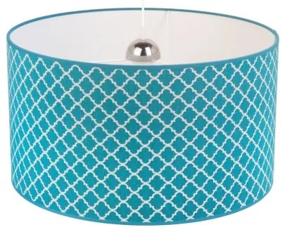 Duolla - Csillár zsinóron MAROKO 1xE27/40W/230V átm. 45 cm türkiz/fehér