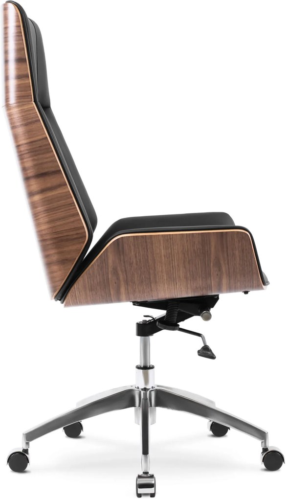 Fekete Eco-bőr Irodai Forgószék WOODY