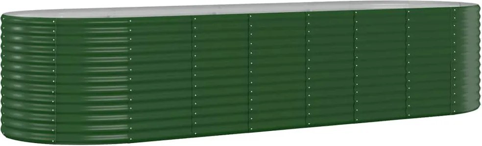 vidaXL zöld horganyzott acél kerti magaságyás 322x100x68 cm