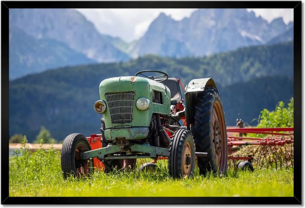 Poszterek keretben 60x40 Régi traktor az Alpokban