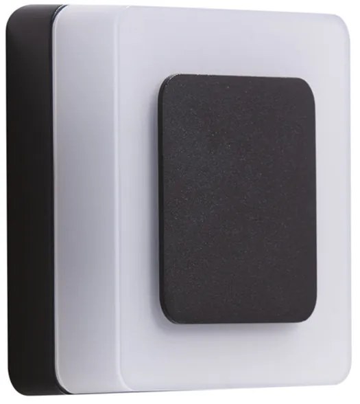 AZZARDO 4461 ENOK SQUARE Modern Kültéri Fali Lámpa Fekete LED IP65