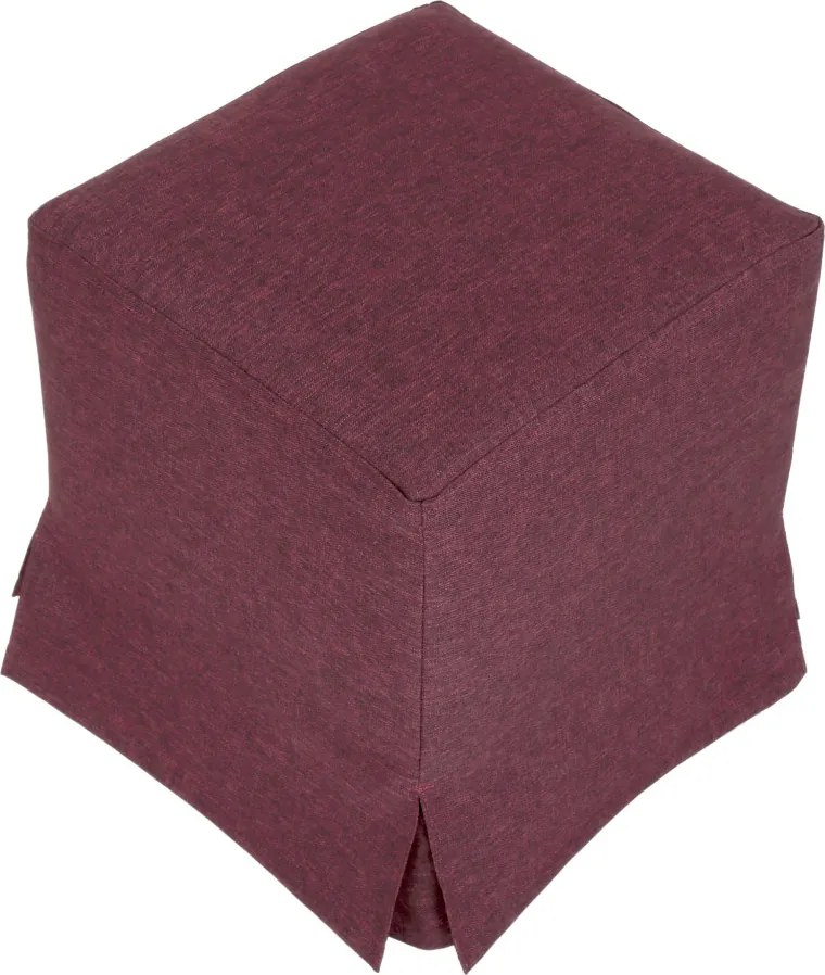Cube H puff huzattal - S78 szövet - bordó R