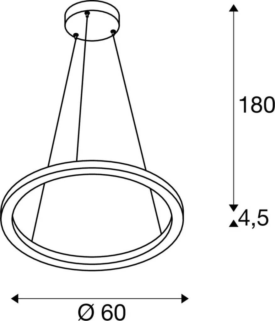 SLV 1005177 ONE Modern Led Függesztett Lámpa Sárgaréz LED IP20