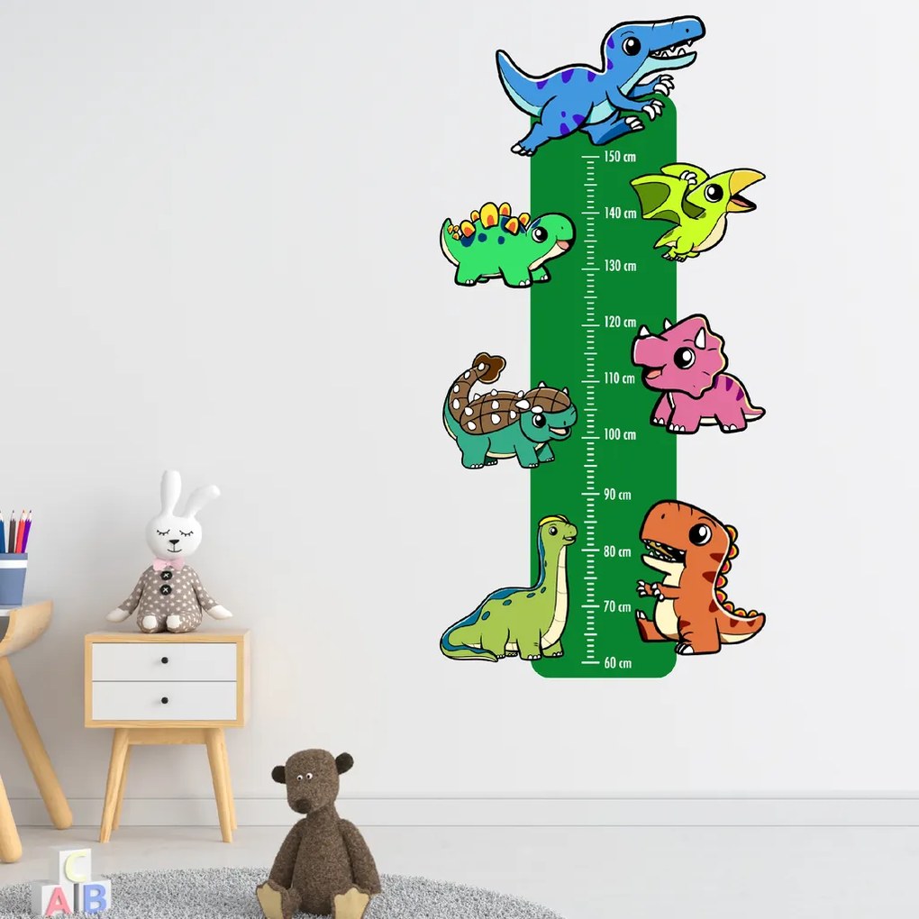 PIPPER. Textil falmatrica "Gyermek mérő - Dinoszauruszok"