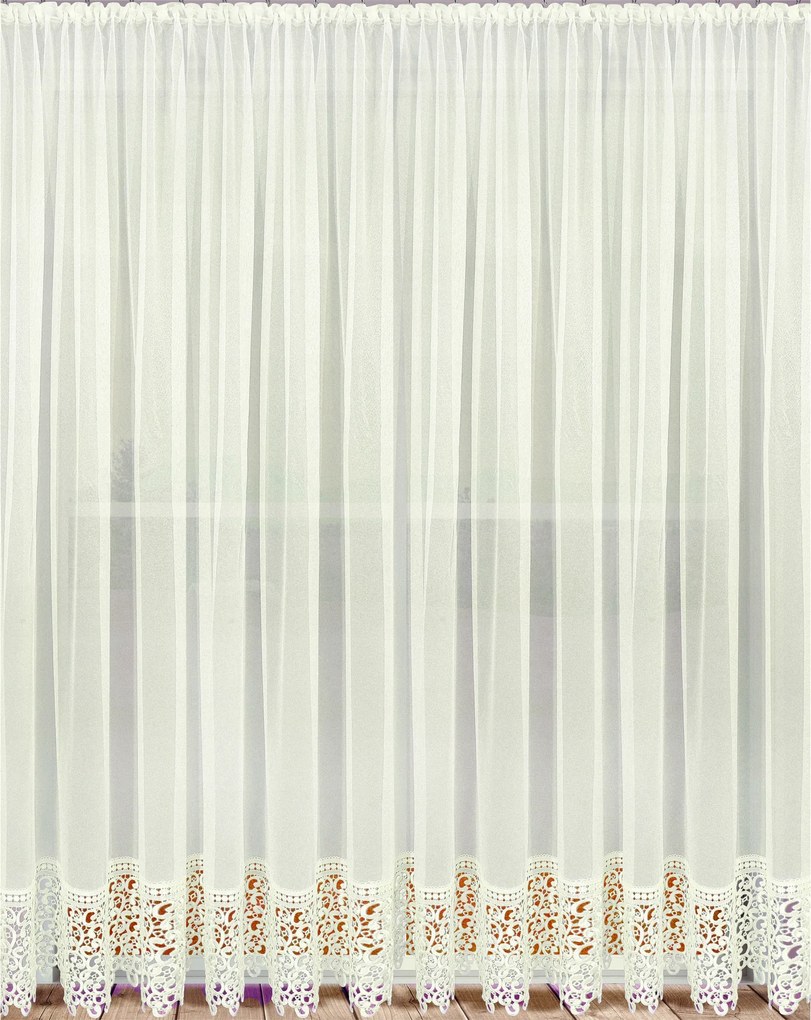 Kész függöny 400x200,erkély, ekrü, gipiura 30cm