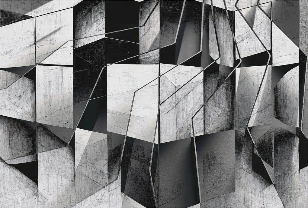 Divatos Flizelin Fali Tapéta Furnér Geometrikus Absztrakt 104x70