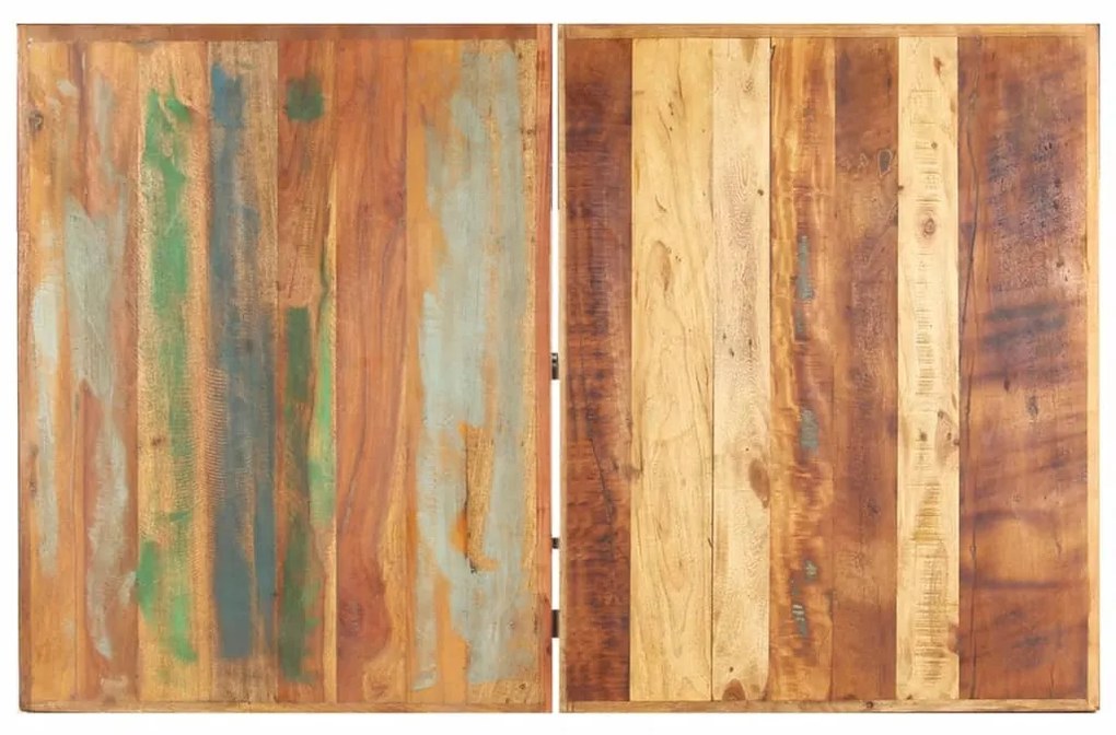 Tömör újrahasznosított fa dohányzóasztal 142 x 90 x 42 cm