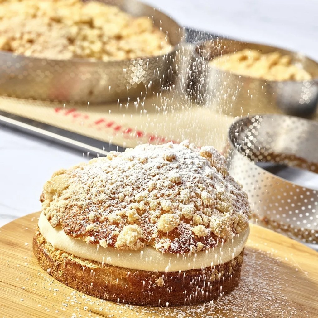 De Buyer 3098.09 perforált torta körkeret 24,5 cm,rozsdamentes acél, 24,5 cm