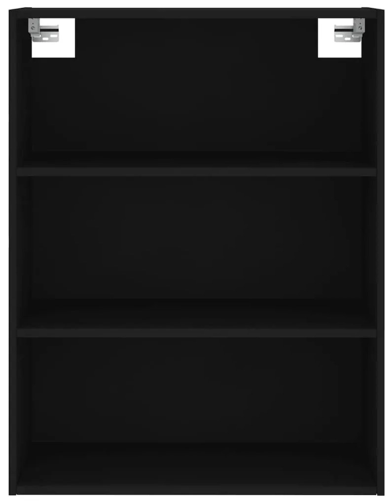 fekete szerelt fa magasszekrény 69,5 x 34 x 180 cm