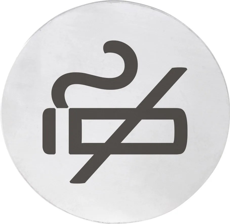 Sapho Sapho, Dohányzás tilos tábla 75x75x2mm, rozsdamentes matt acél, XP121