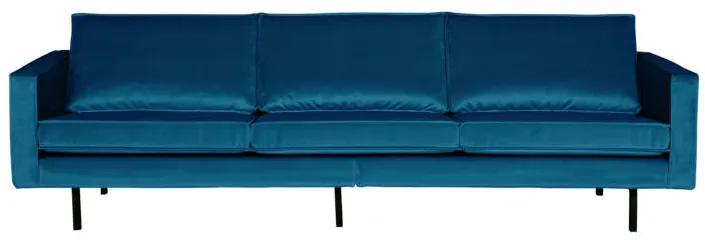 BePureHome - Rodeo 3 személyes bársony kanapé, Kék