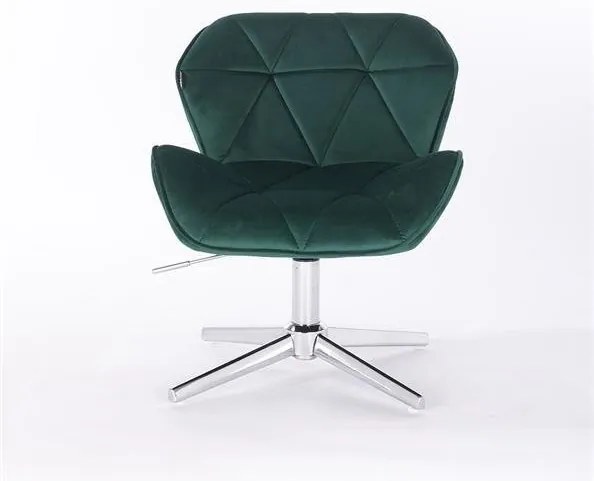 HR111CROSS Sötétzöld modern velúr szék
