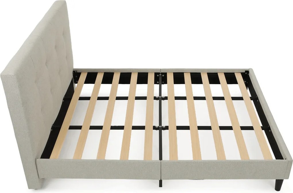 Kárpitozott franciaágykeret bézs szövet BED-M180 CRM2