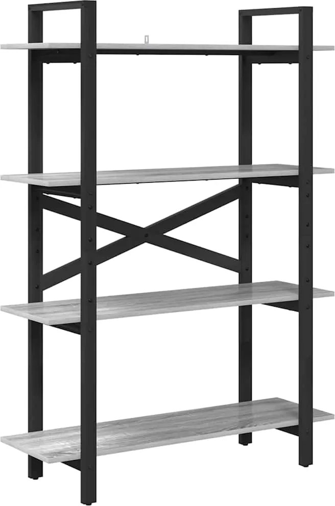 vidaXL Könyvespolc Szürke Sonoma 100 x 33,5 x 140 cm Faanyag