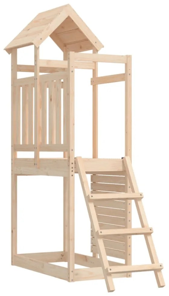 tömör fenyőfa kültéri játszószett 52,5 x 110,5 x 214 cm