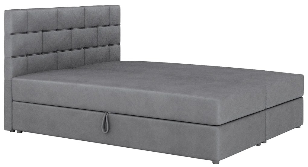 Franciaágy Boxspring 180x200 cm Waller Comfort (sötétszürke) (ágyráccsal és matraccal). 1056385
