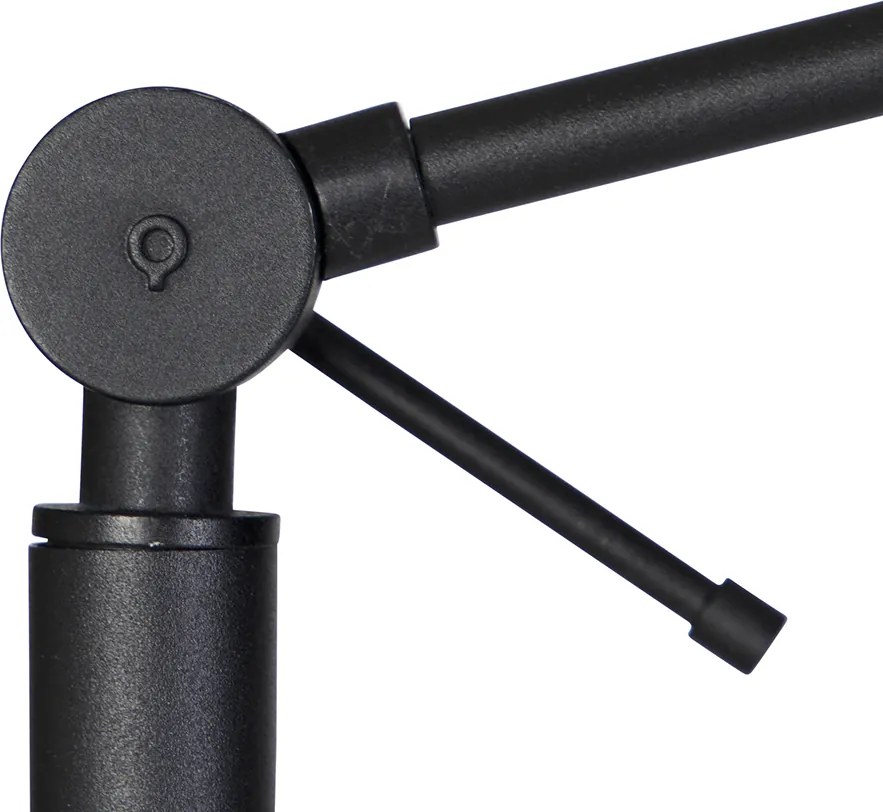 Állólámpa fekete világosbarna árnyékolóval 50 cm állítható - Editor