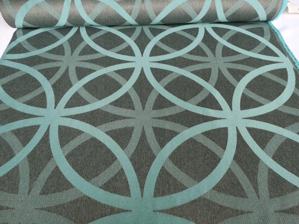 Mg Tk függöny Palac 1J Türkiz/szürke 185 Minőség