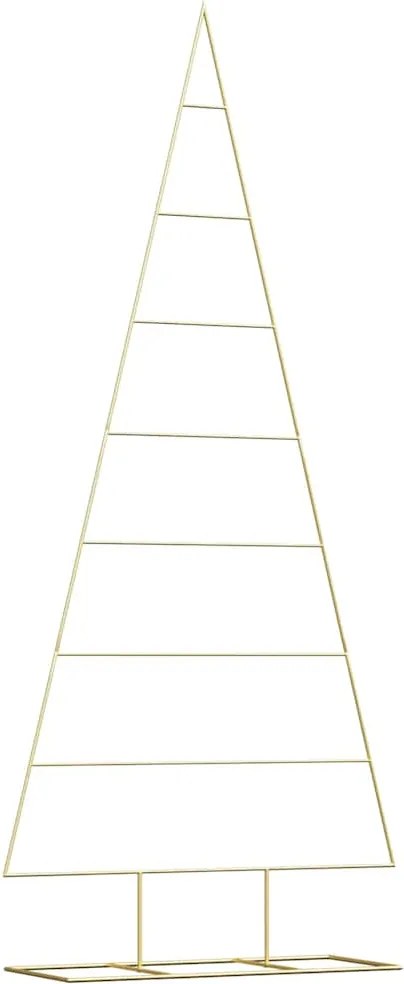 vidaXL Fém karácsonyfa állvánnyal Arany 211 cm Porszórt Acél