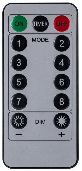 Aigostar - Kültéri karácsonyi LED fényfüzér 120xLED/6W/230V/8 üzemmód 3x0,6m IP44 meleg fehér+távirányító