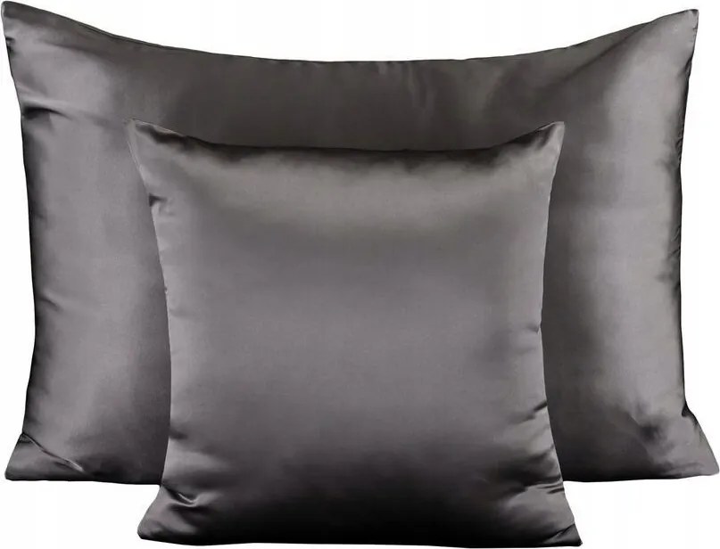 100% Selyem párnahuzat 40x40 párnahuzat Ágyneműhuzat Dark Grey Szürke