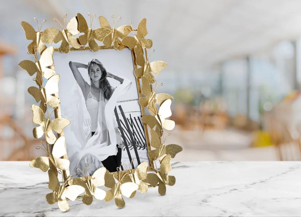 Fényképkeret pillangó glam 35x15x38 (belső méretek 20x25)cm