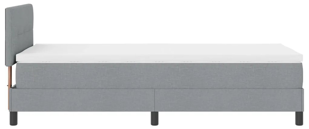 Boxspring Ágy Matrac és LED Fény Szürke 90x190 cm Szövet