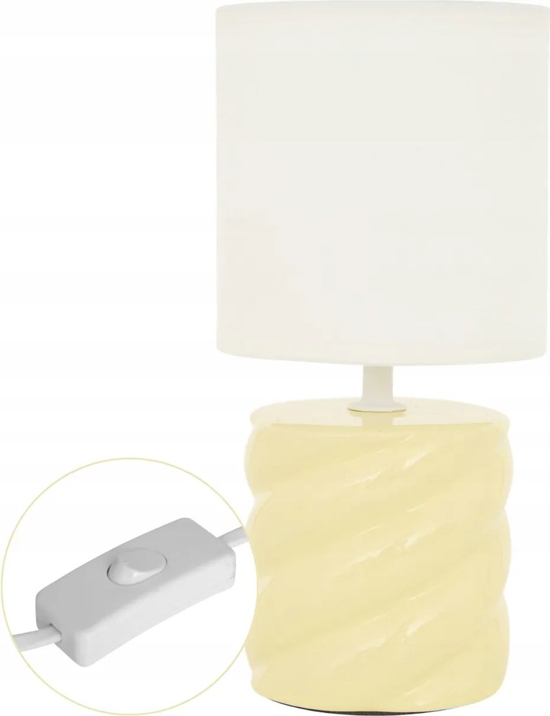 Noly éjjeli lámpa 27 cm Sárga dekoratív pasztell íróasztal éjjeliszekrény
