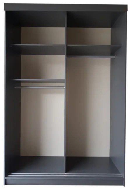 VENADA ruhásszekrény, 138x205x59, fehér/old style