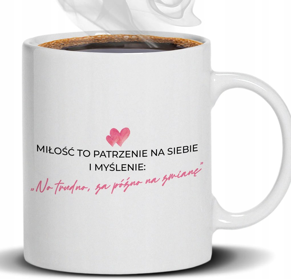 Fehér Bögre Túl Késő Változtatható Ajándék Esküvőre Évfordulóra Férj Partner