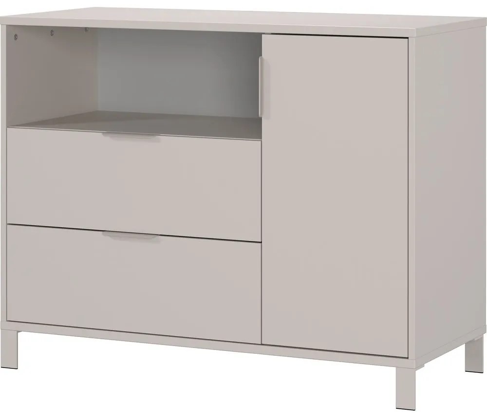 Krémszínű gyerek komód 115x92x54 cm Alkmaar – Germania