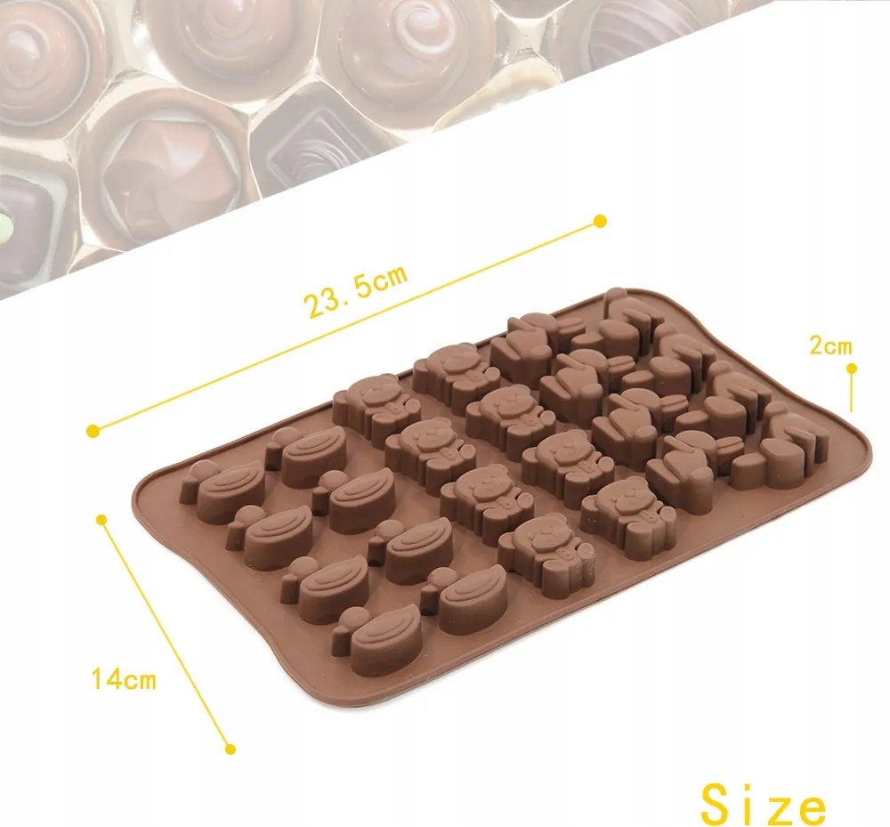 Ajándék stílus Csokoládé öntőforma 3D szilikon csokoládé praliné zselé