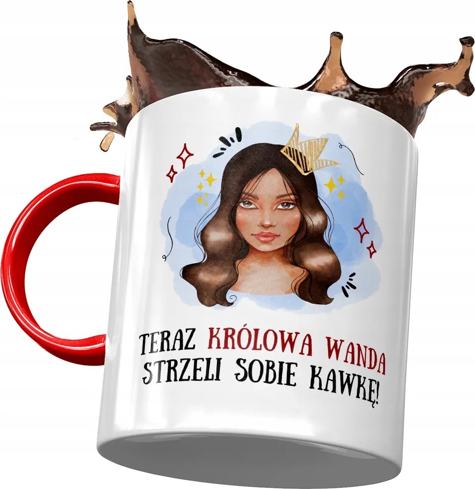 Piros Bögre Vanda Feleség Barátnő Ajándék Nyomtatott Fotóval