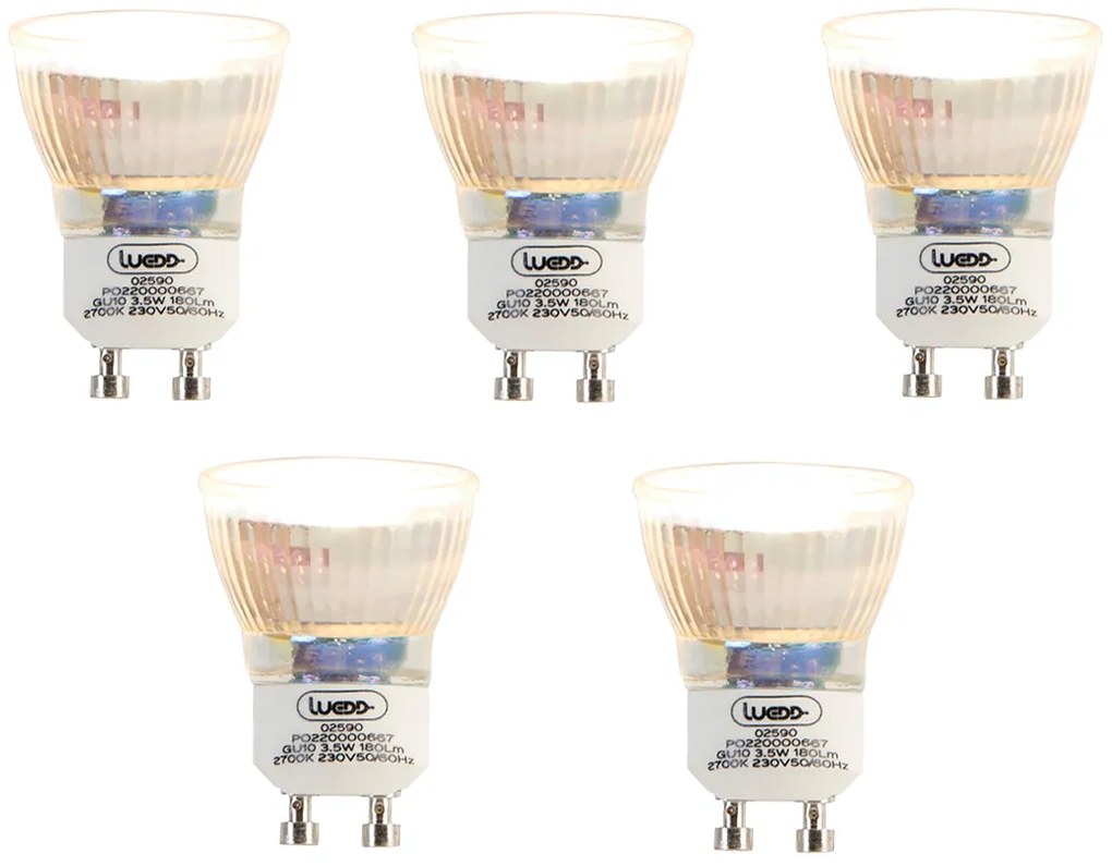 5 db-os GU10 LED izzó szett 35 mm 3,5W 180 lm 2700K
